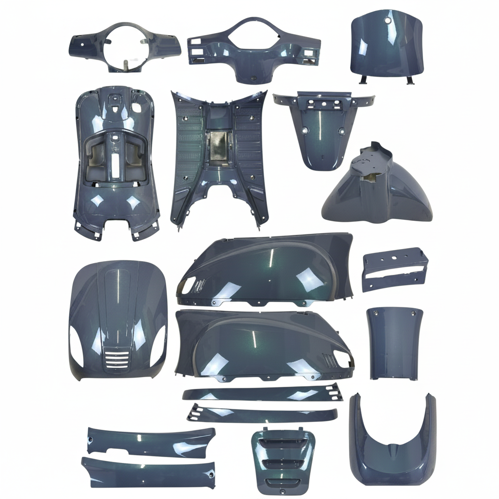 Zestaw owiewek – 9-elementowy – Yamaha Aerox – matowy czarny – starszy typ Aeroxa sprzed 2014 roku
