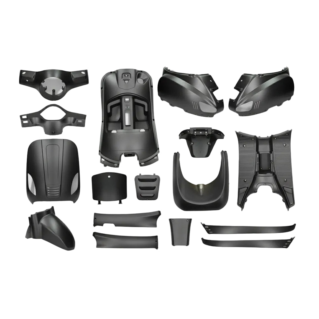 Kit de carenados - 9 piezas - Yamaha Aerox - negro mate - modelo antiguo de Aerox anterior a 2014