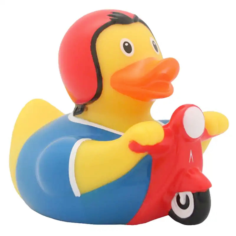 Patito de baño - Vespa - Azul / Rojo / Amarillo - 8cm