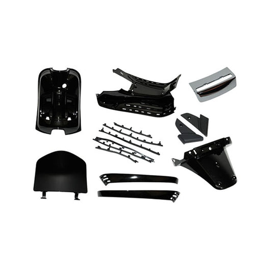 Binnenkappenset Vespa LX/S - Modellen 2005-2013 - 15-Delig - Glans Zwart 98/A