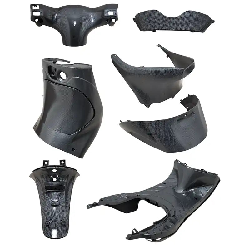 Binnenkappenset Piaggio Zip - 9 delig - Carbon Look