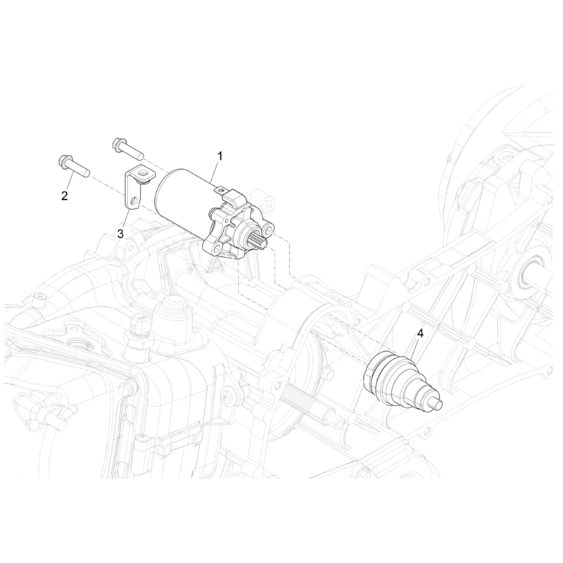 12. Vespa Sprint 50 IGET 4T 3V Euro5+ - 2024-2026 - Onderdelen Startmotor
