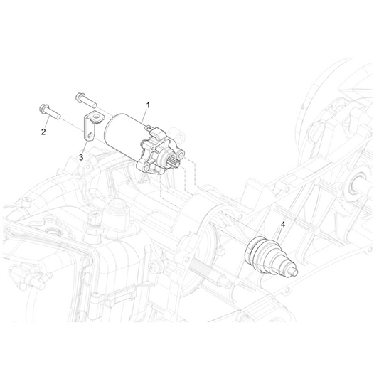 12. Vespa Sprint 50 IGET 4T 3V Euro5+ - 2024-2026 - Onderdelen Startmotor