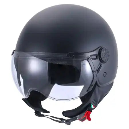 Helm Vito Jet Lavello - Transparant Vizier - Mat Zwart - Maat XXL