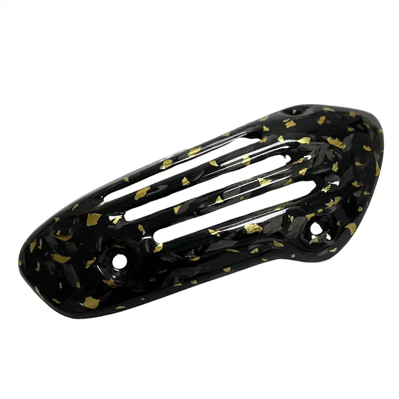 Carbon / Geschmiedetes Carbon / Geschmiedetes Carbon Gold - Hitzeschutzauspuff für Vespa 4T 3V iGet Modelle
