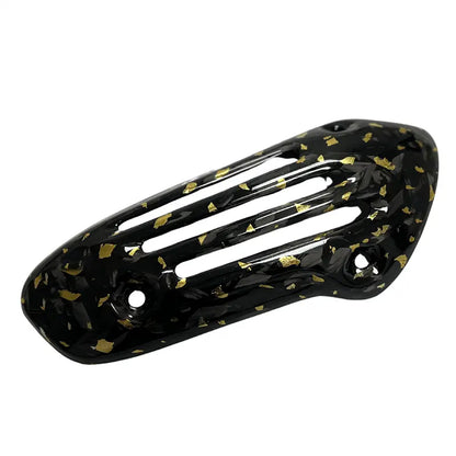 Carbon / Geschmiedetes Carbon / Geschmiedetes Carbon Gold - Hitzeschutzauspuff für Vespa 4T 3V iGet Modelle