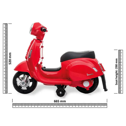 Kinder Vespa Elektrisch - 8.4V Li-Ion - Vanaf 18 maanden - Rood