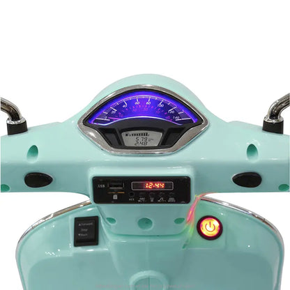 Kinder Vespa GTS Elektrisch - 12V Li-Ion - Vanaf 3 Jaar - Mint Groen