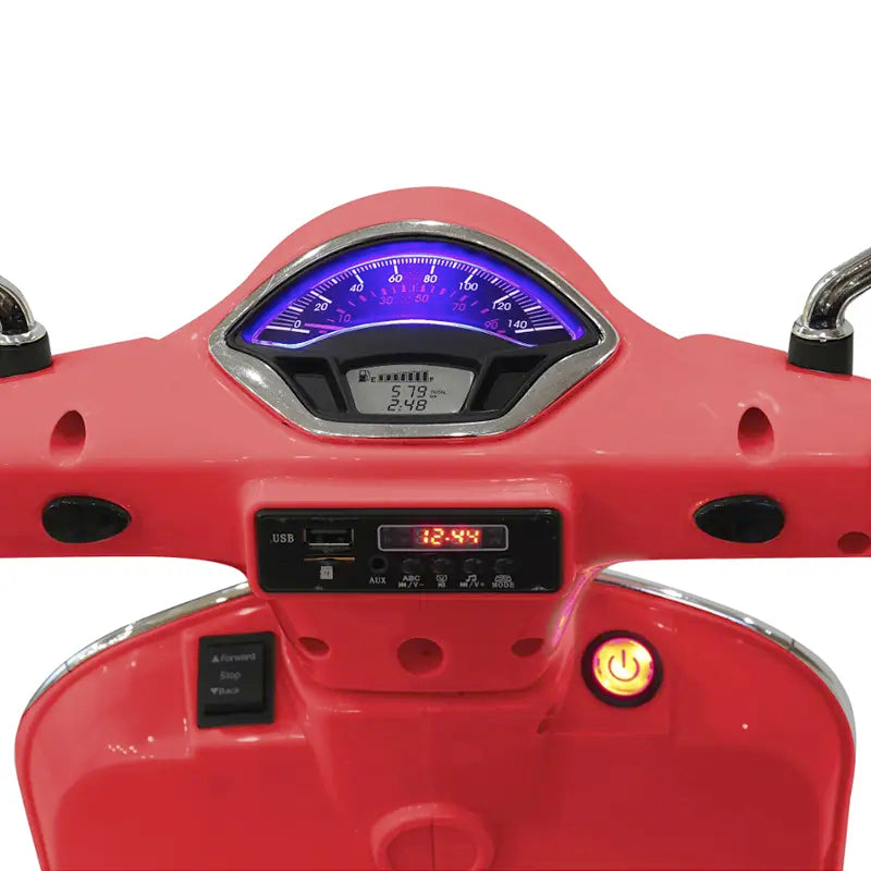 Kinder Vespa GTS Elektrisch - 12V Li-Ion - Vanaf 3 Jaar - Rood