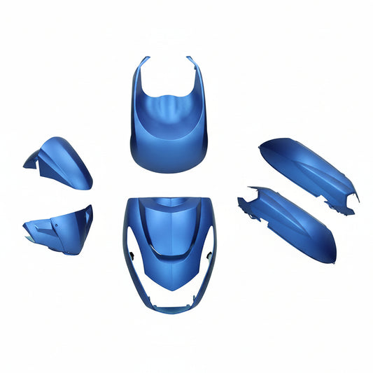 Kappenset - 6 Delig - Peugeot Kisbee - euro-3/4/5 - Mat Blauw -