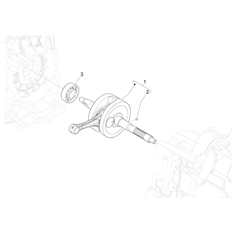 03. Vespa Sprint 50 IGET 4T 3V Euro5+ - 2024-2026 - Części wału korbowego