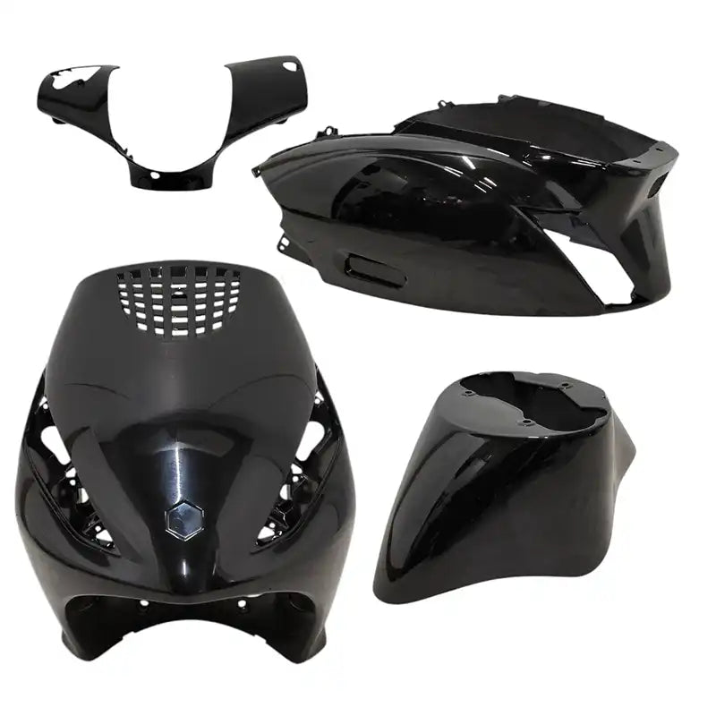 Kappenset – Piaggio Zip – 4-delig - Origineel Model - Glans Zwart