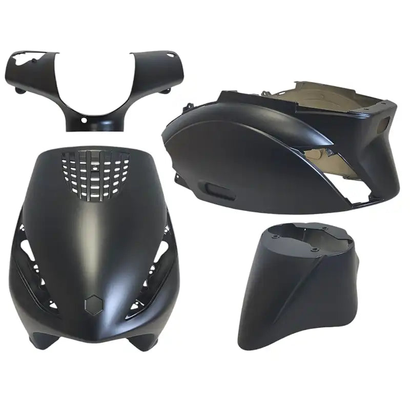 Kappenset – Piaggio Zip – 4-delig - Origineel Model - Mat Zwart
