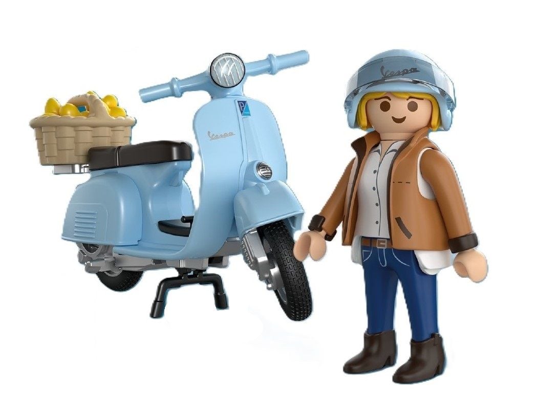 Playmobil - Vespa Sprint Veloce - 80 anni Versione iconica - Blu chiaro - 72284