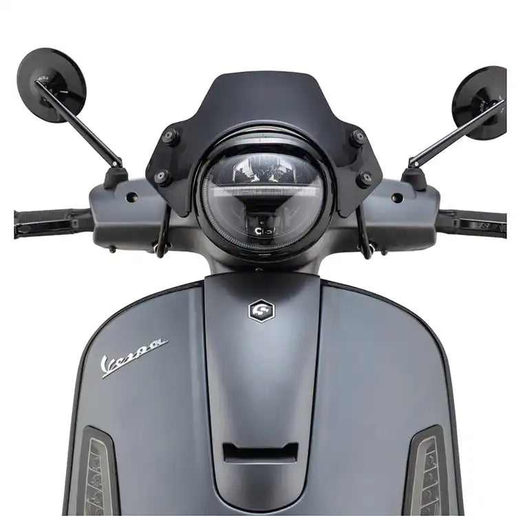 Pordoi - Laag Windscherm - Vespa GT / GTS - 125cc ~ 300cc - 2003 ~ 2022 - met ABE - Zwart