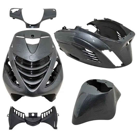 Kit carenature – Piaggio Zip – 5 pezzi – RS-1 - con musetto SP – Carbonio Lucido