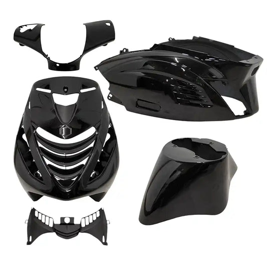 Kit carenature – Piaggio Zip – 5 pezzi – RS-1 - con musetto SP – Nero Metallizzato