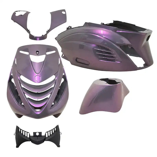 Kappenset – Piaggio Zip – 5-delig – RS-1 - met SP neus – Porsche Purple / Grey