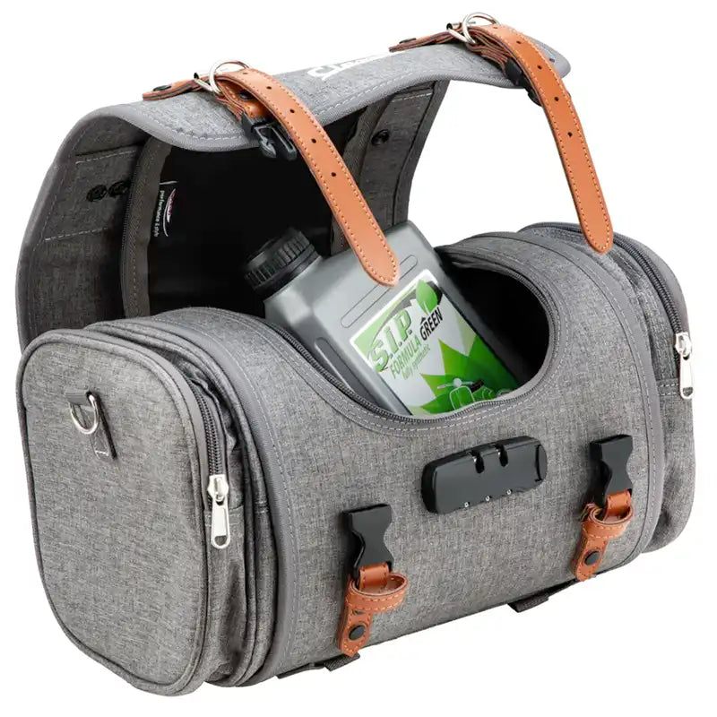 SIP Classic Tas / Koffer Klein – 10 Liter – Voor Bagagedrager – Vintage Look - Grijs