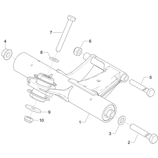 39. Vespa Sprint 50 IGET 4T 3V Euro5 - 45 km/h - Facelift 2024 - ZAPCD0103 - Parts Swing arm