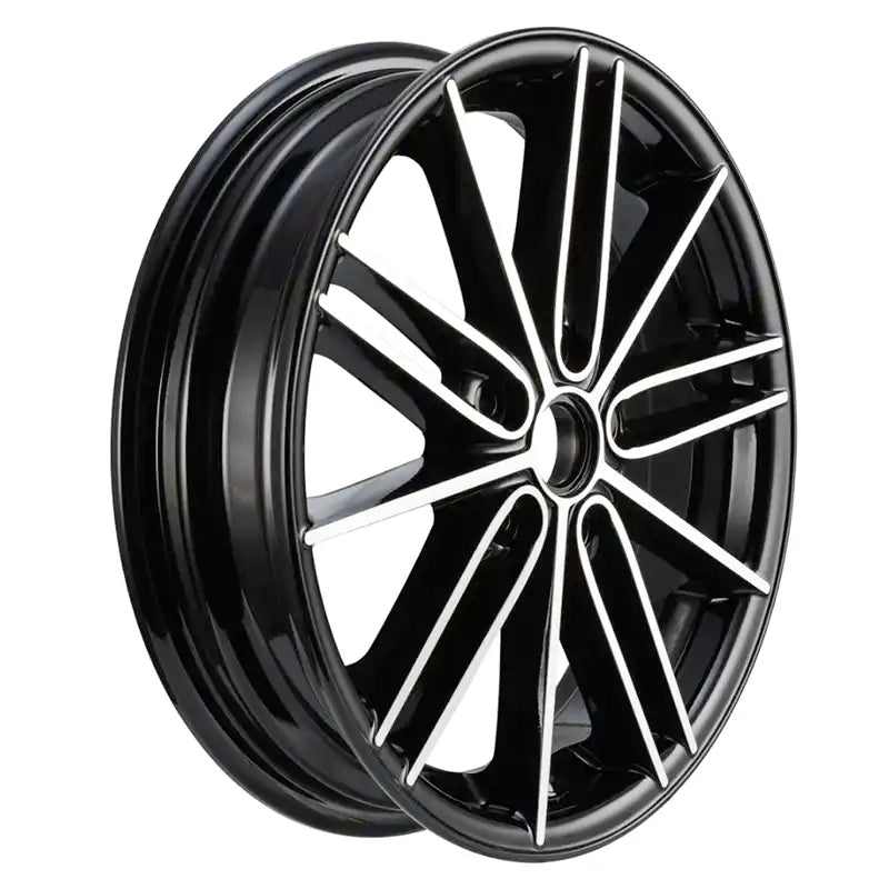 Velg SIP MK III - 3.0 x 13" ET20 - 5x86 - Vespa GTS / Piaggio MP3 / Gilera Fuoco - Glans Zwart / Gepolijste Spaken