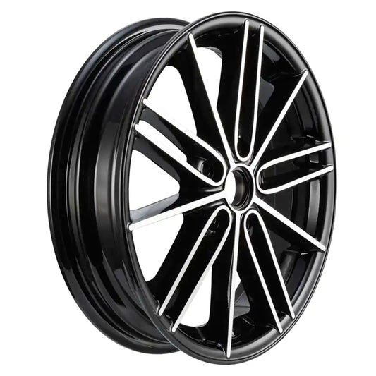 Velg SIP MK III - 3.0 x 13" ET20 - 5x86 - Vespa GTS / Piaggio MP3 / Gilera Fuoco - Glans Zwart / Gepolijste Spaken