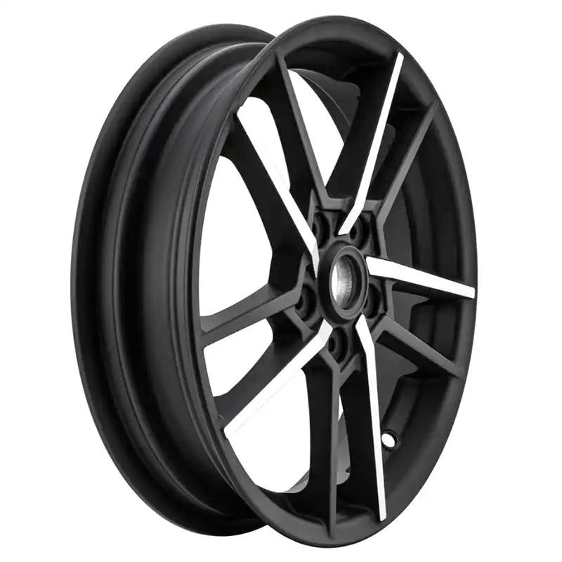 Velg SIP MK IV - 3.0 x 13" ET20 - 5x86 - Vespa GTS / Piaggio MP3 / Gilera Fuoco - Glans Zwart / Gepolijste Spaken