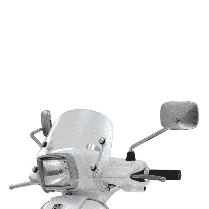 Faco Windscherm – Laag – Donker Rookgrijs – Voor Vespa GTS 125/300 – Bouwjaar 2023 – Montageset Inbegrepen – Italiaans Kwaliteitsproduct