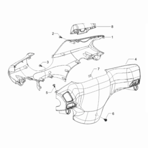 35. Piaggio Zip 50 IGET 4T 3V Euro5 - 25 km/h - 2021-2023 - LBMCD2200 - Onderdelen Stuurbekleding