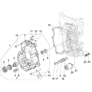 15. Vespa GTS 300 - Euro3 - 2012-2016 - ZAPM45202 - Waterpomp