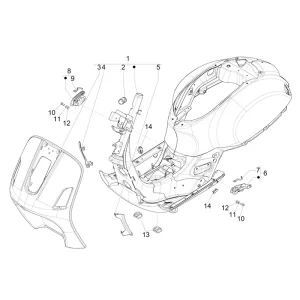 20. Vespa GTS 300 - Euro3 - 2012-2016 - ZAPM45202 - Frame